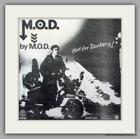 M.O.D. by M.O.D. Not for Rockers!  Vintage Advert 1979 (ref AD7509)