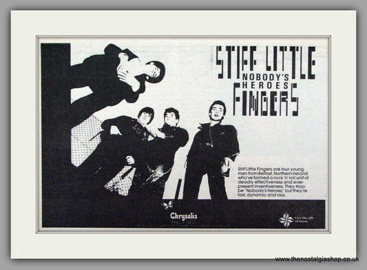 Stiff Little Fingers. Nobody's Hero. Vintage Advert 1984 (ref AD7513)