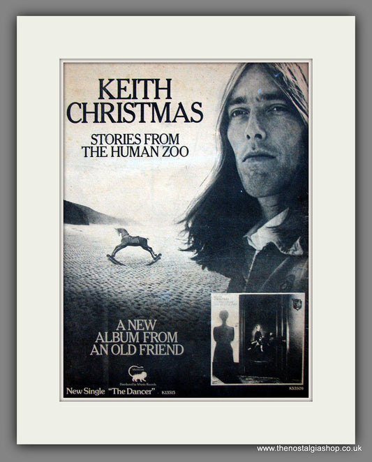Keith Christmas. Stories From The Human Zoo. Original Advert 1976 (ref AD12021)