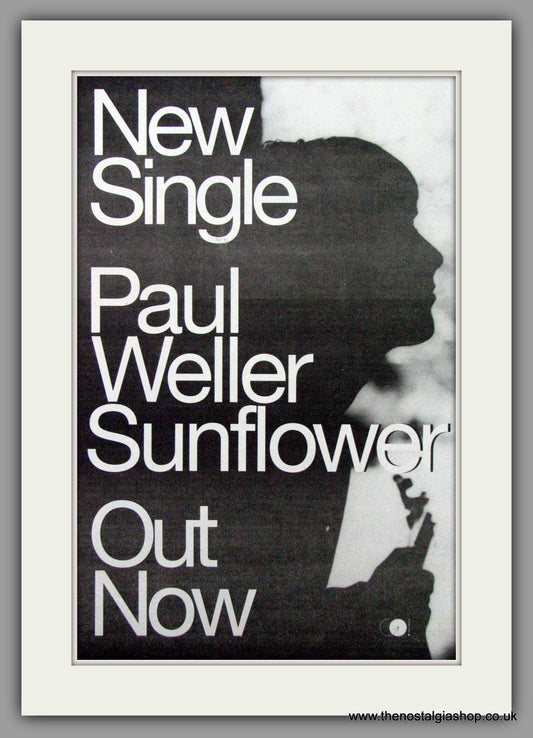 Paul Weller. Sunflower. Vintage Advert 1993 (ref AD7519)