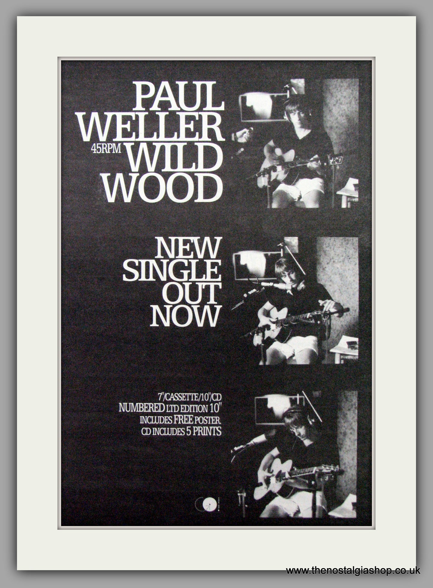 Paul Weller. Wild Wood. Vintage Advert 1993 (ref AD7520)