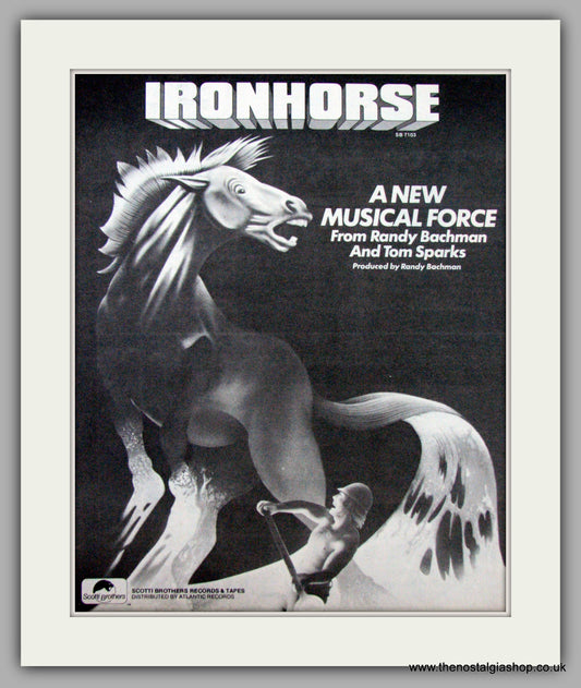 Randy Bachman. Ironhorse. Original Advert 1979 (ref AD9474)