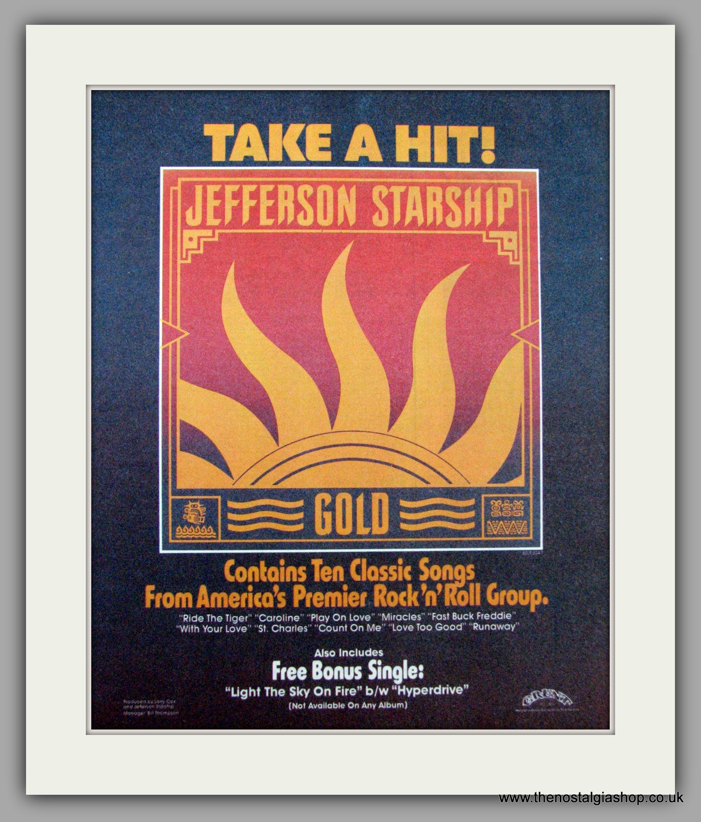 Jefferson Starship. Gold. Original Advert 1979 (ref AD9476)