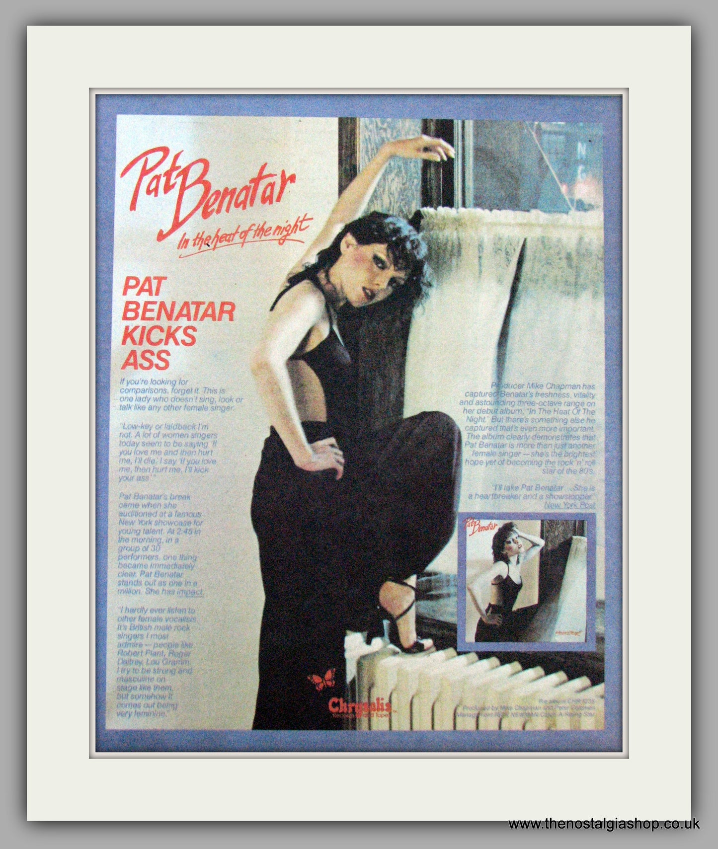 Pat Benatar. In The Heat Of The Night. Original Advert 1980 (ref AD9479)