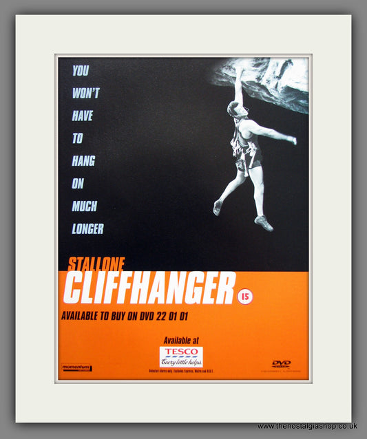 Cliffhanger. 1993 Original Advert (ref AD54830)