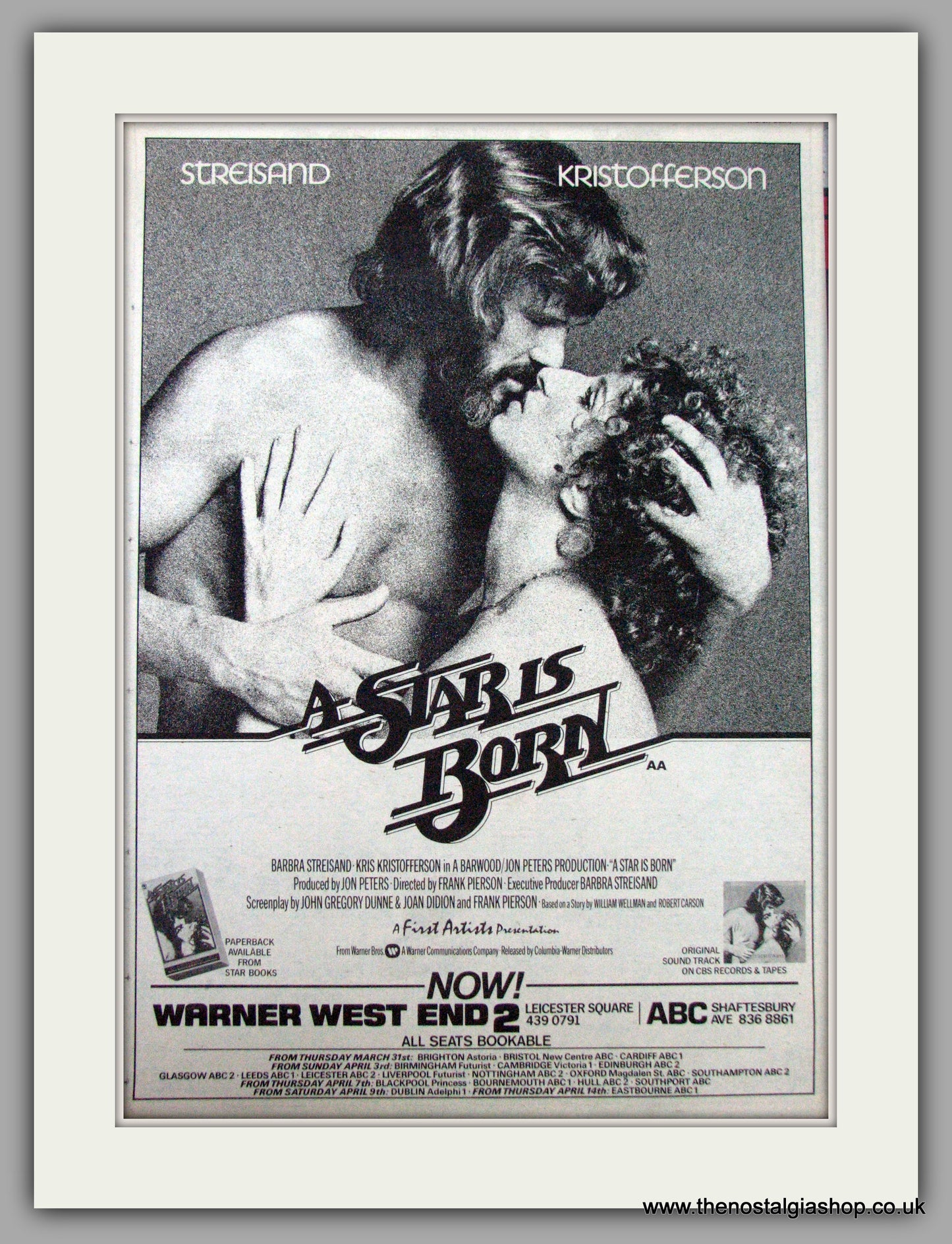 A Star is Born. Vintage Advert 1977 (ref AD9502)