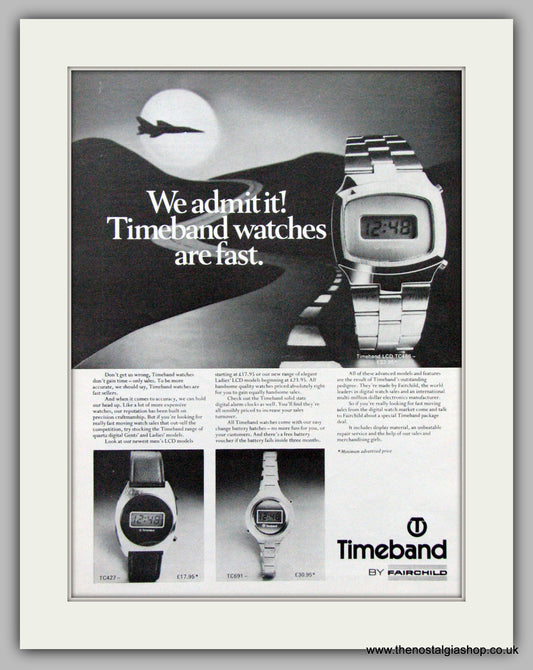 Timeband Watches. Original Advert 1977.  (ref AD7642)