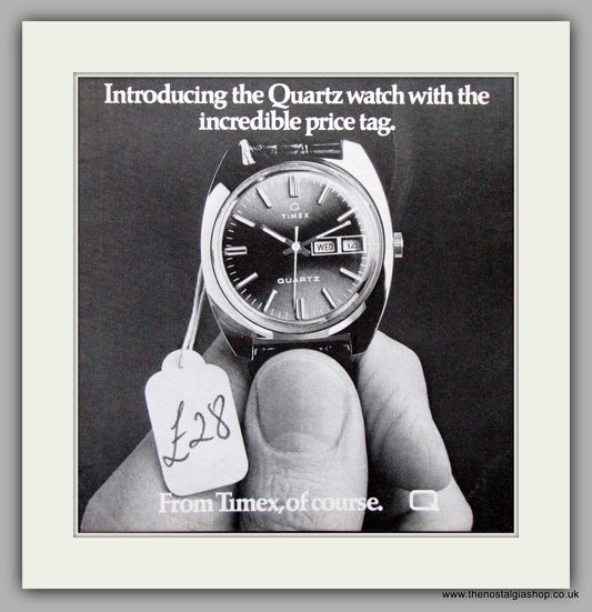 Timex Quartz Watches. Original Advert 1975.  (ref AD7646)