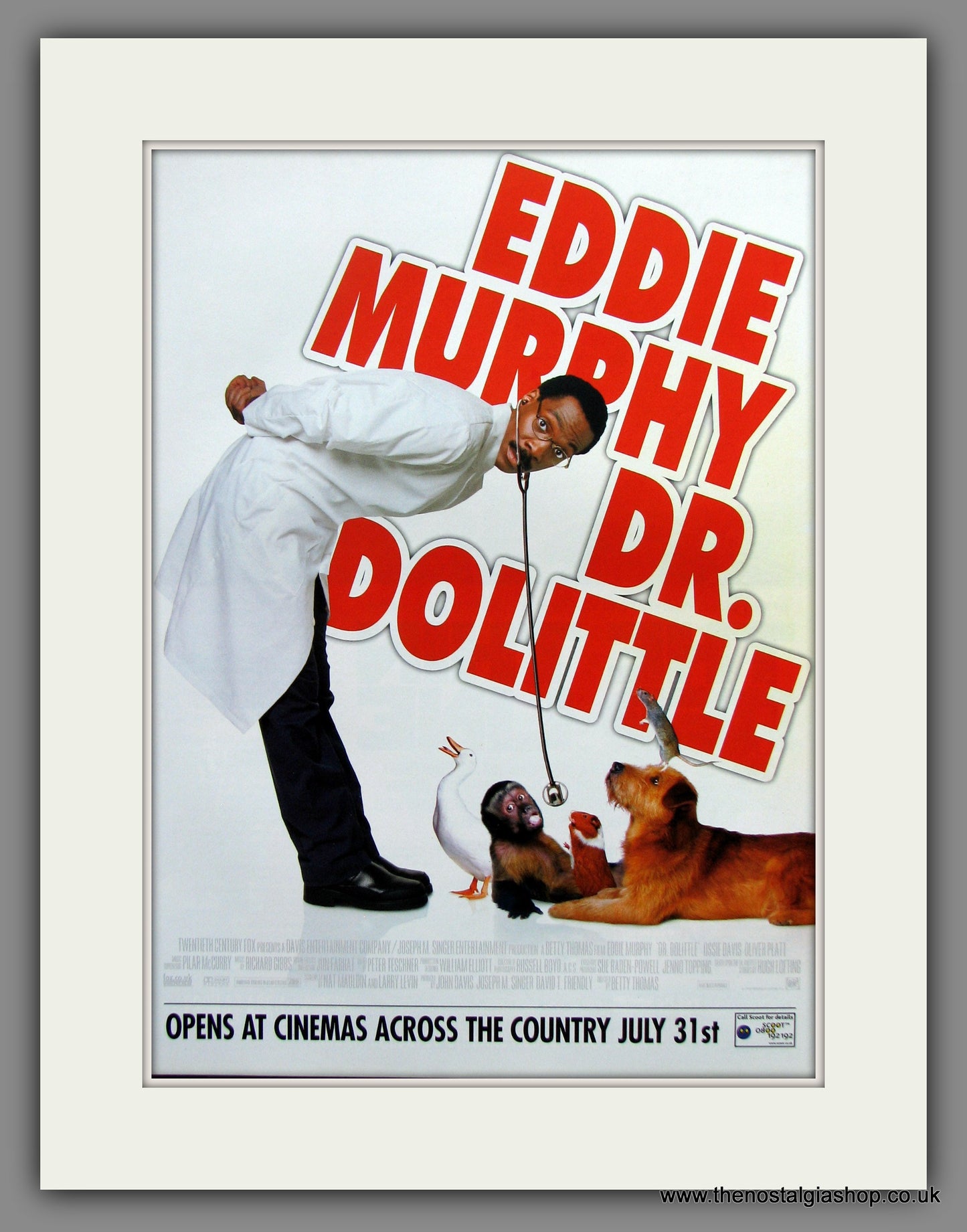 Dr Dolittle. 1998 Original Advert (ref AD54848)