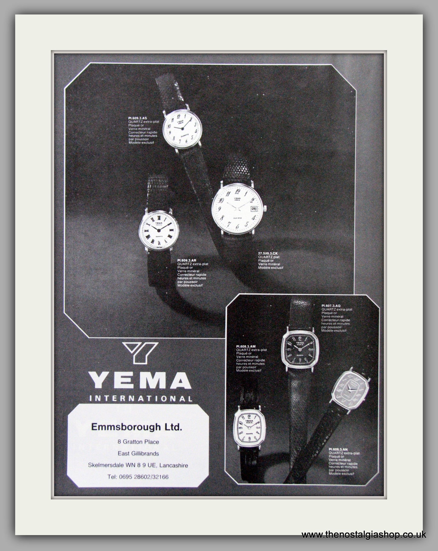 Yema Watches. Original Advert 1979.  (ref AD7661)