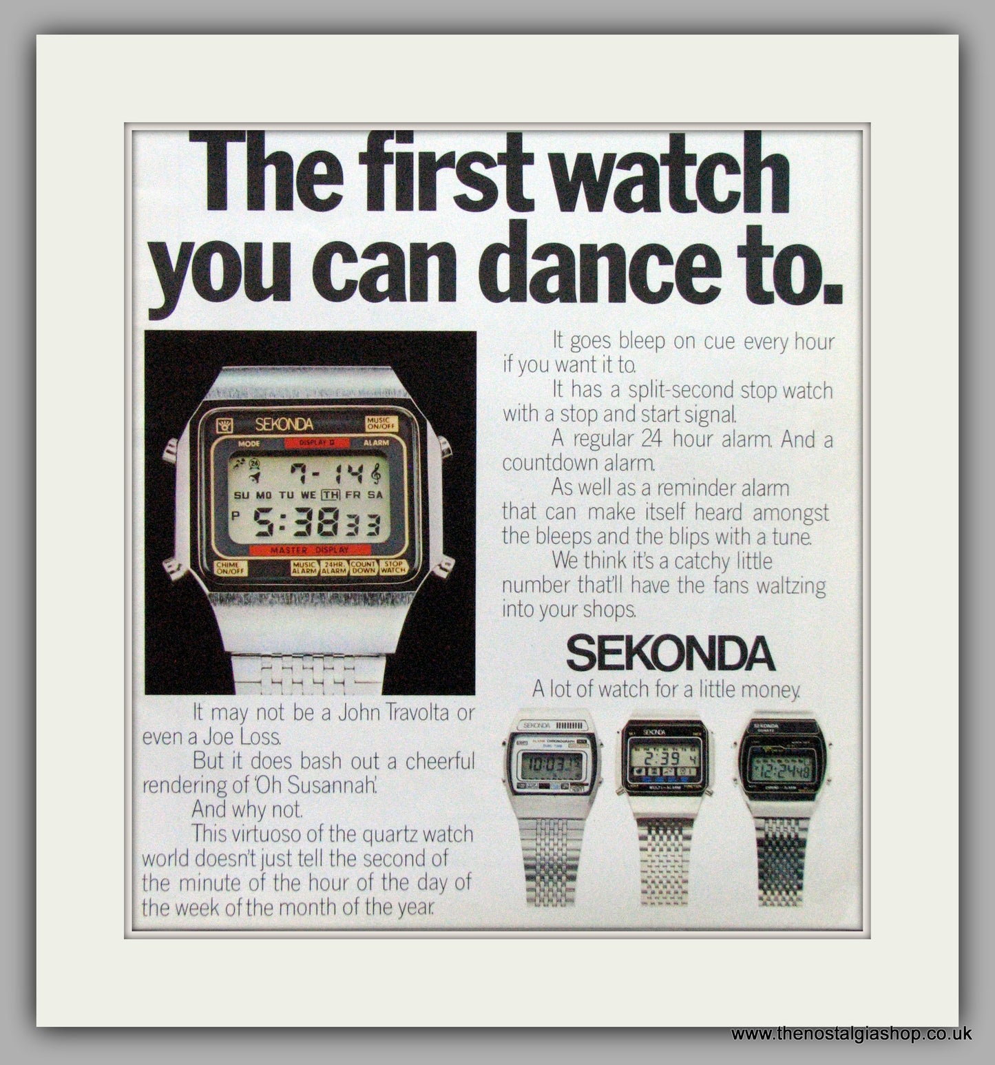 Sekonda Watches. Original Advert 1979.  (ref AD7669)