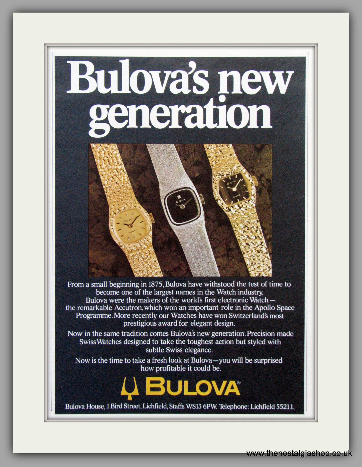 Bulova Watches. Original Advert 1980.  (ref AD7676)