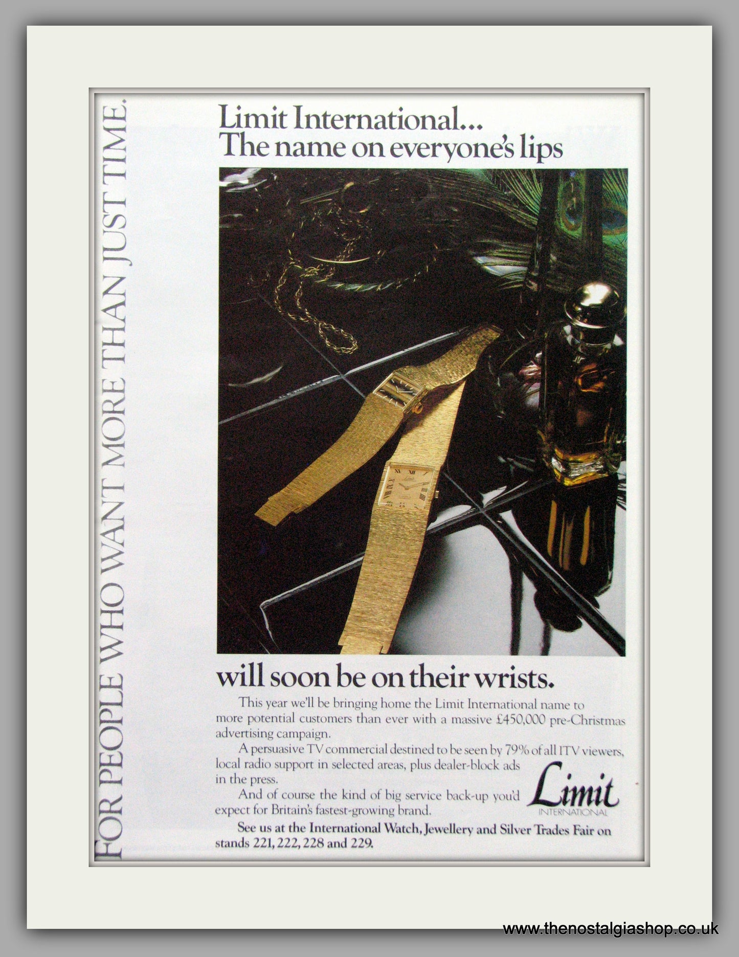 Limit Watches. Original Advert 1979.  (ref AD7682)