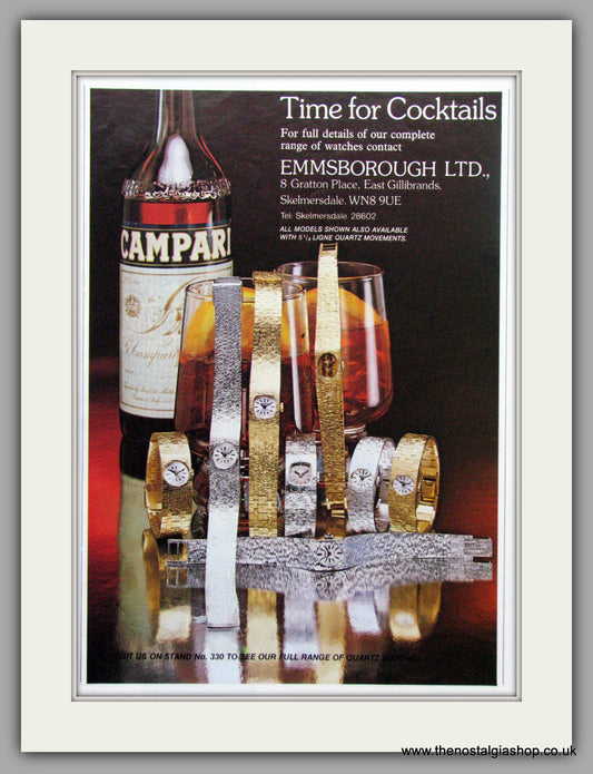 Emmsborough Ltd Watches. Original Advert 1979.  (ref AD7684)