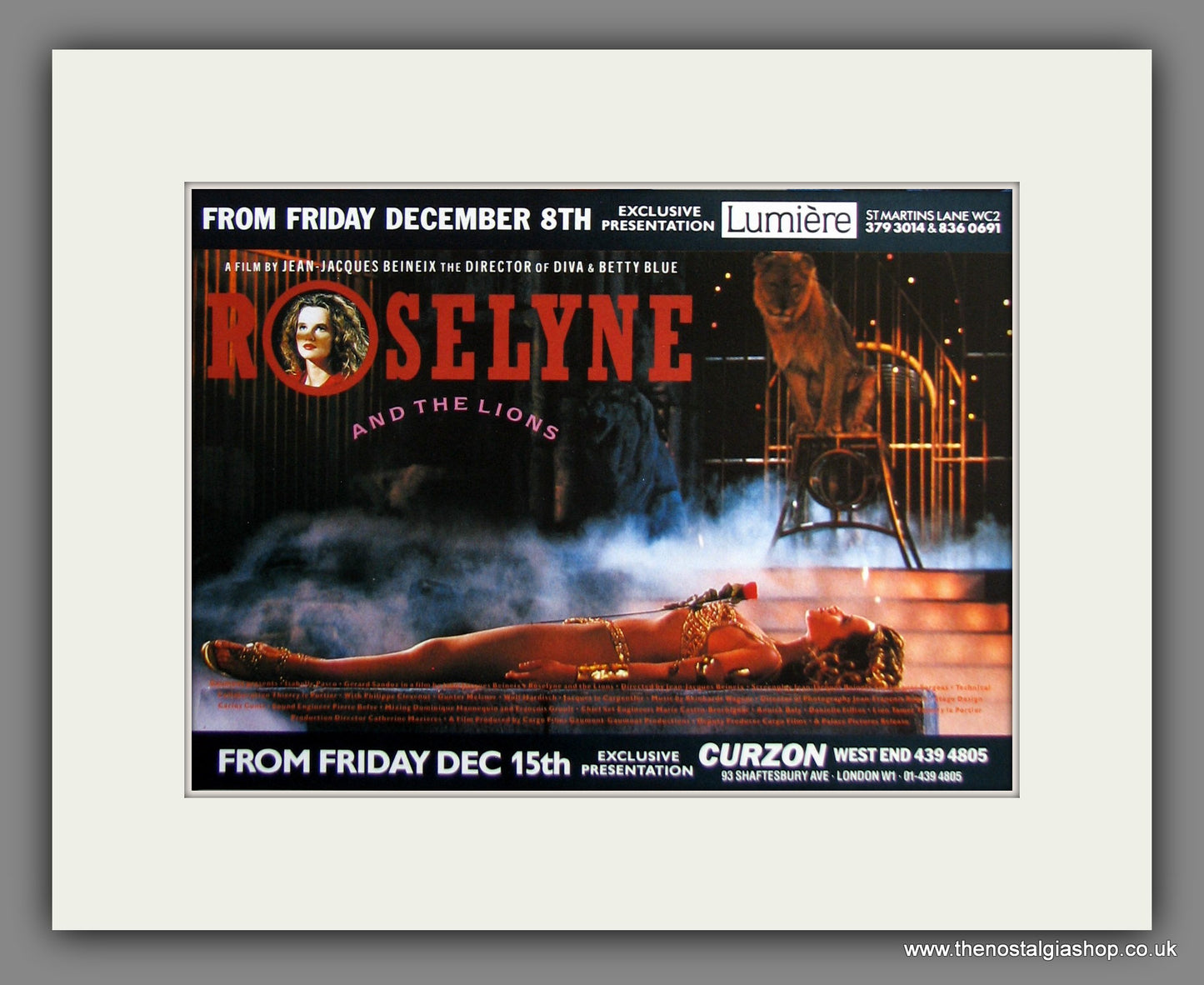 Roselyne And The Lions. 1989 Original Film Advert (ref AD55428)