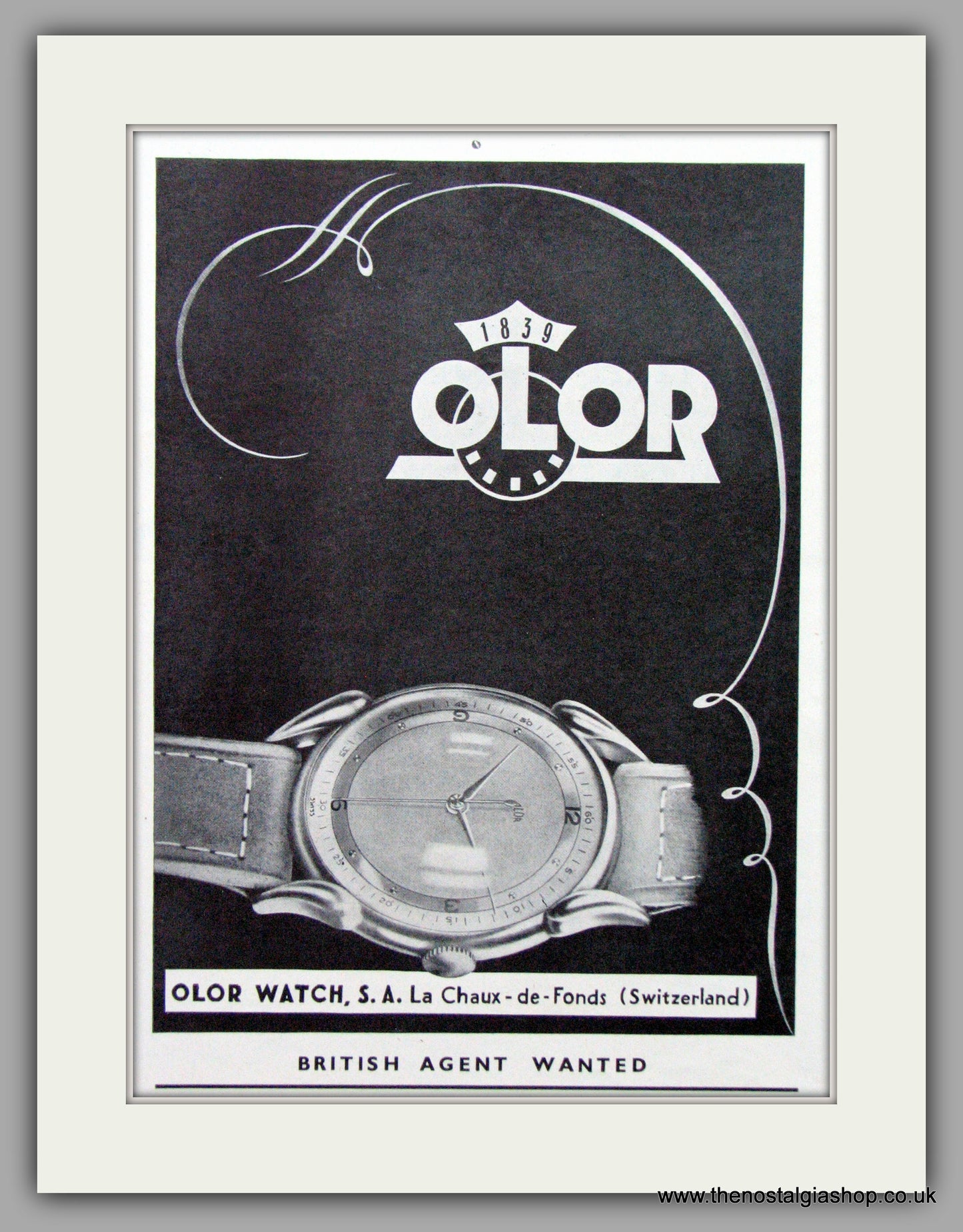 Olor Watches. Original Advert 1948.  (ref AD7702)