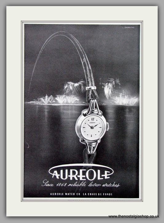 Aureole Watches. Original Advert 1953.  (ref AD7710)
