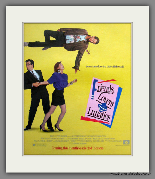 Friends Lovers & Lunatics. 1989 Original Film Advert (ref AD55439)