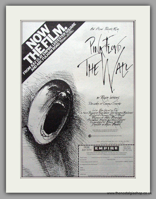 Pink Floyd. The Wall. Now The Film. Vintage Advert 1982 (ref AD9504)