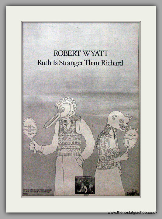 Robert Wyatt. Ruth is Stranger Than Richard. Vintage Advert 1975 (ref AD9526)