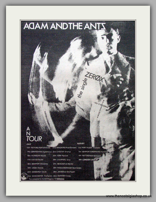Adam And The Ants. Zerox. Vintage Advert 1979 (ref AD9531)