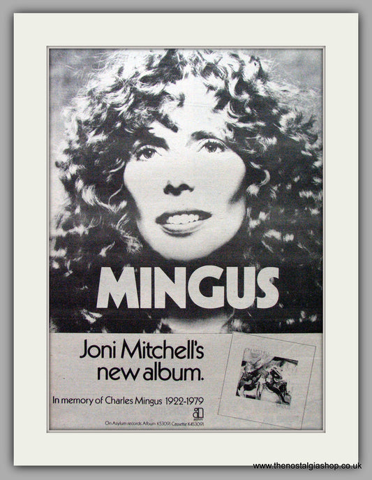 Joni Mitchell. Mingus. Vintage Advert 1979 (ref AD9532)
