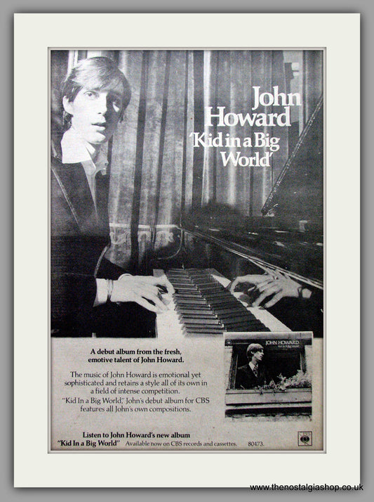 John Howard. Kid in a Big World. Vintage Advert 1975 (ref AD9536)