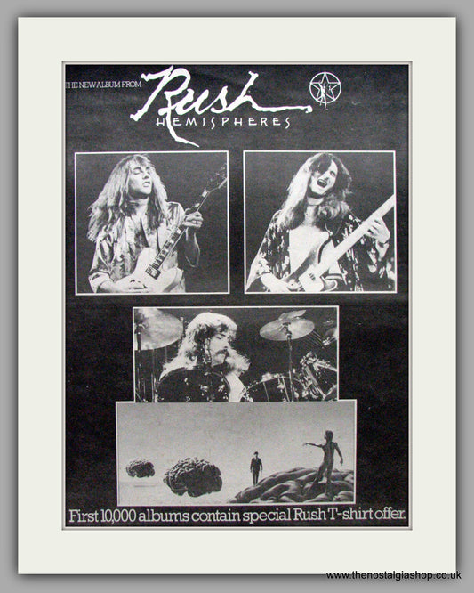 Rush. Hemispheres. Vintage Advert 1978 (ref AD9551)