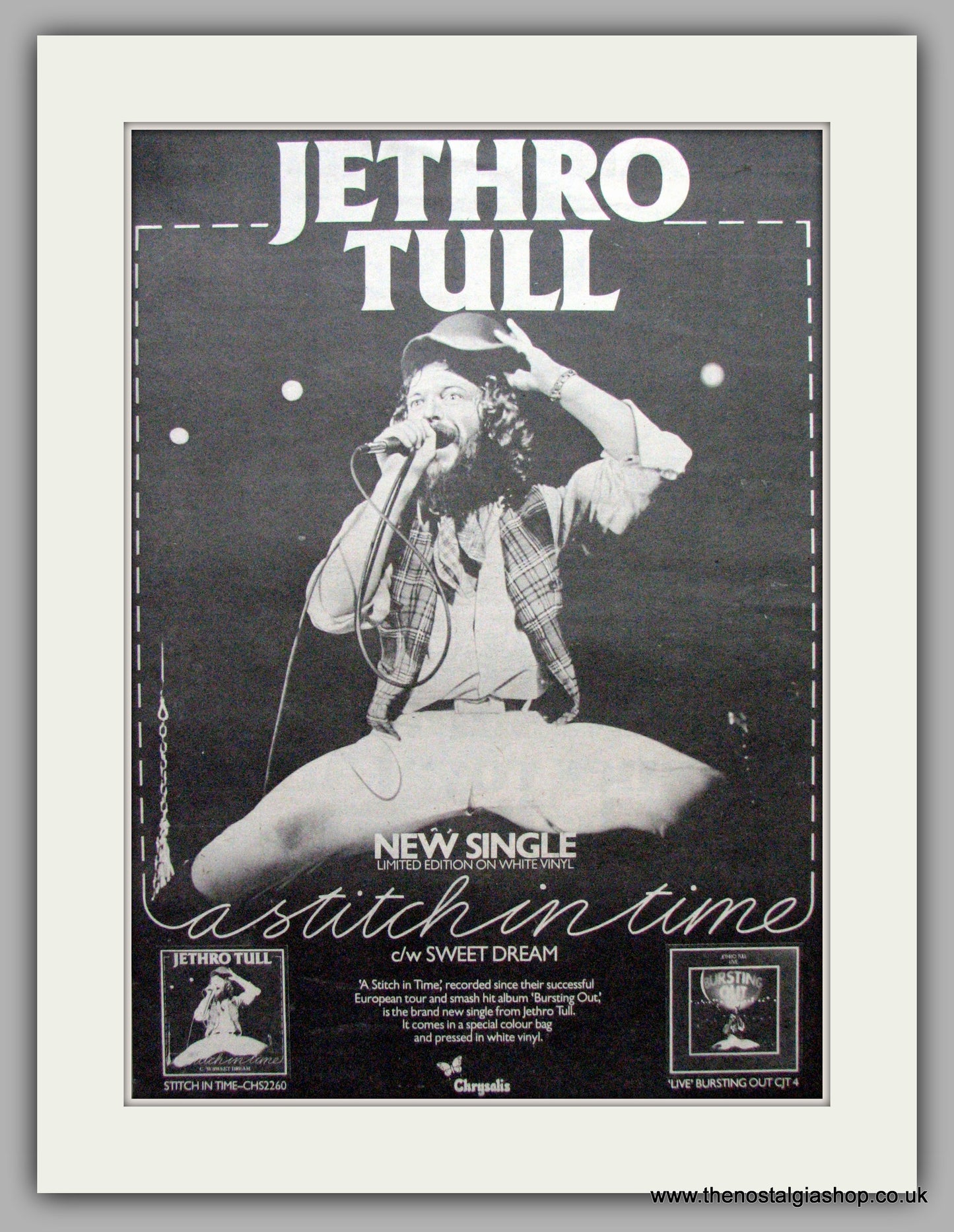 Jethro Tull. A Stitch In Time. Vintage Advert 1978 (ref AD9552)