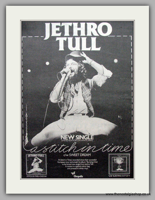 Jethro Tull. A Stitch In Time. Vintage Advert 1978 (ref AD9552)