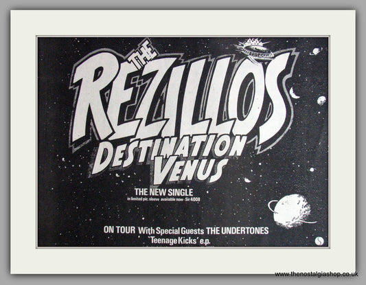 Rezillos (The) Destination Venus. Vintage Advert 1978 (ref AD9554)