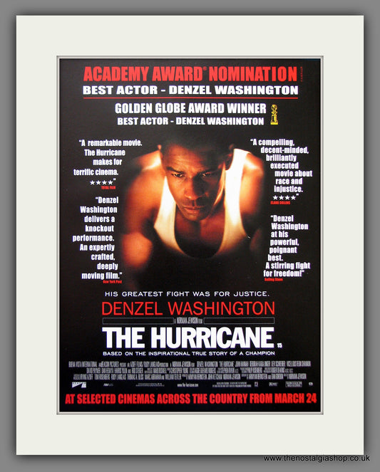 The Hurricane. 1999 Original Advert (ref AD54939)