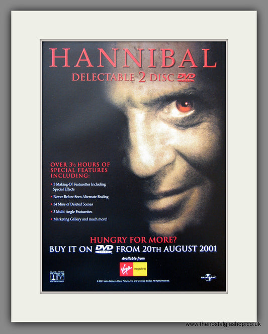 Hannibal. 2001 Original Advert (ref AD54940)