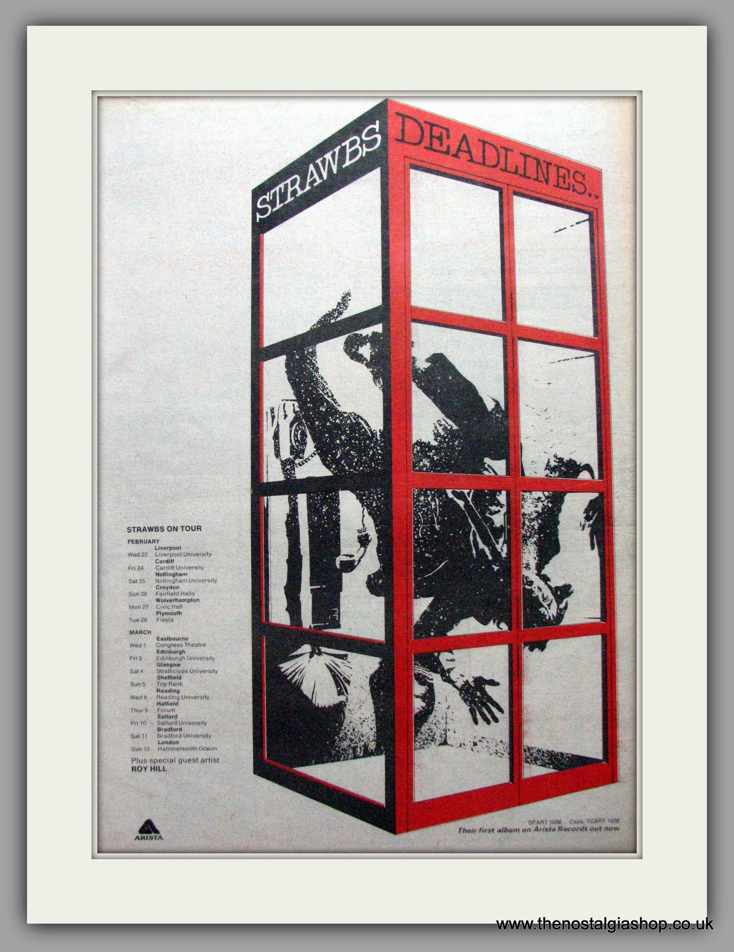 Strawbs. Deadlines. Vintage Advert 1978 (ref AD9569)