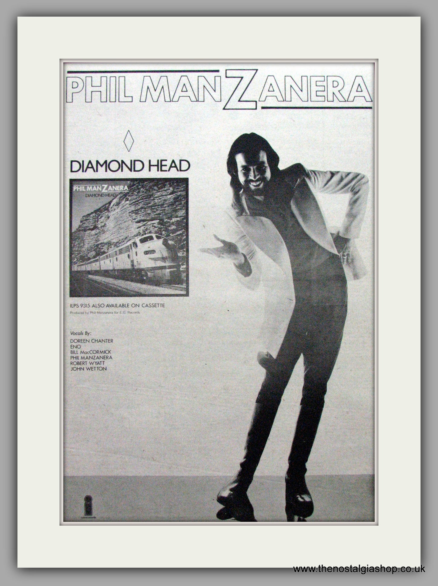 Phil Man Zanera. Diamond Head. Vintage Advert 1975 (ref AD9570)