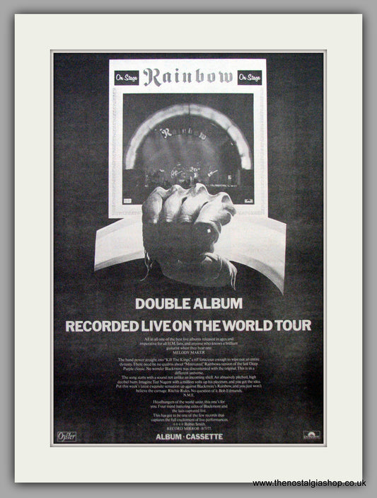Rainbow. On Stage. Vintage Advert 1977 (ref AD9582)