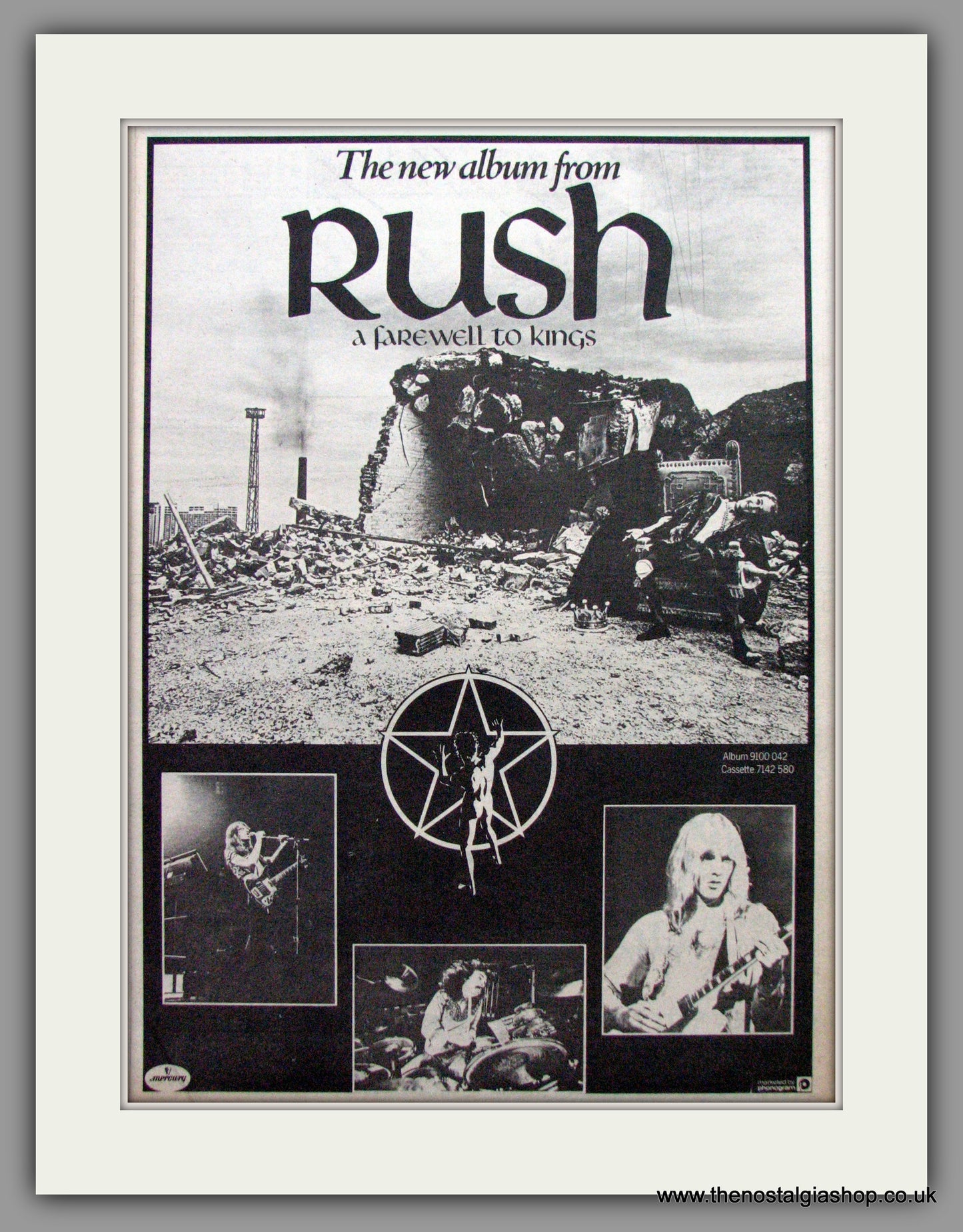 Rush. A Farewell To Kings. Vintage Advert 1977 (ref AD9587)