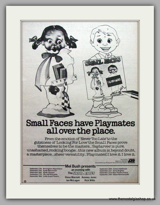 Small Faces. Playmates. Vintage Advert 1977 (ref AD9588)