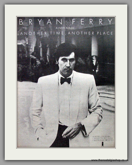 Bryan Ferry. Another Time, Another Place. Vintage Advert 1974 (ref AD9592)
