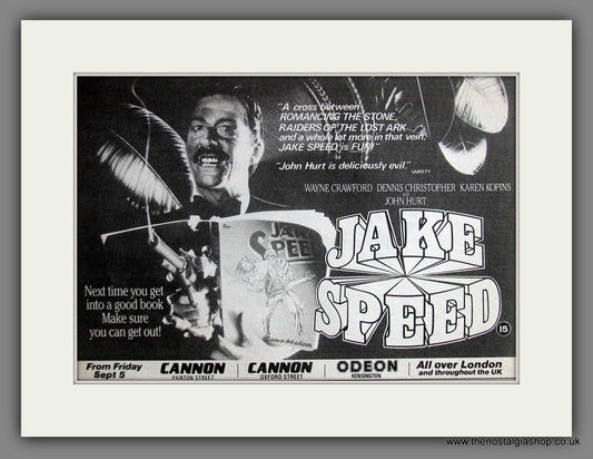 Jake Speed. 1986 Original Advert (ref AD54981)