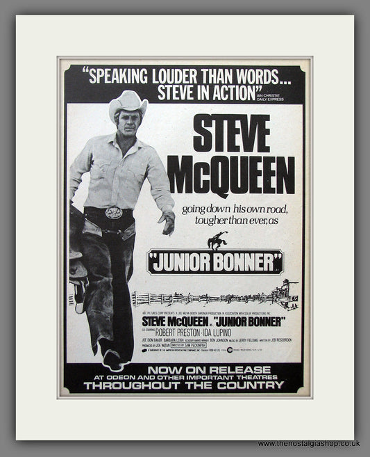 Junior Bonner. 1972 Original Advert (ref AD54983)