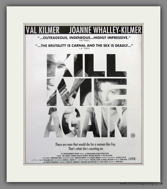 Kill Me Again. 1991 Original Advert (ref AD54989)