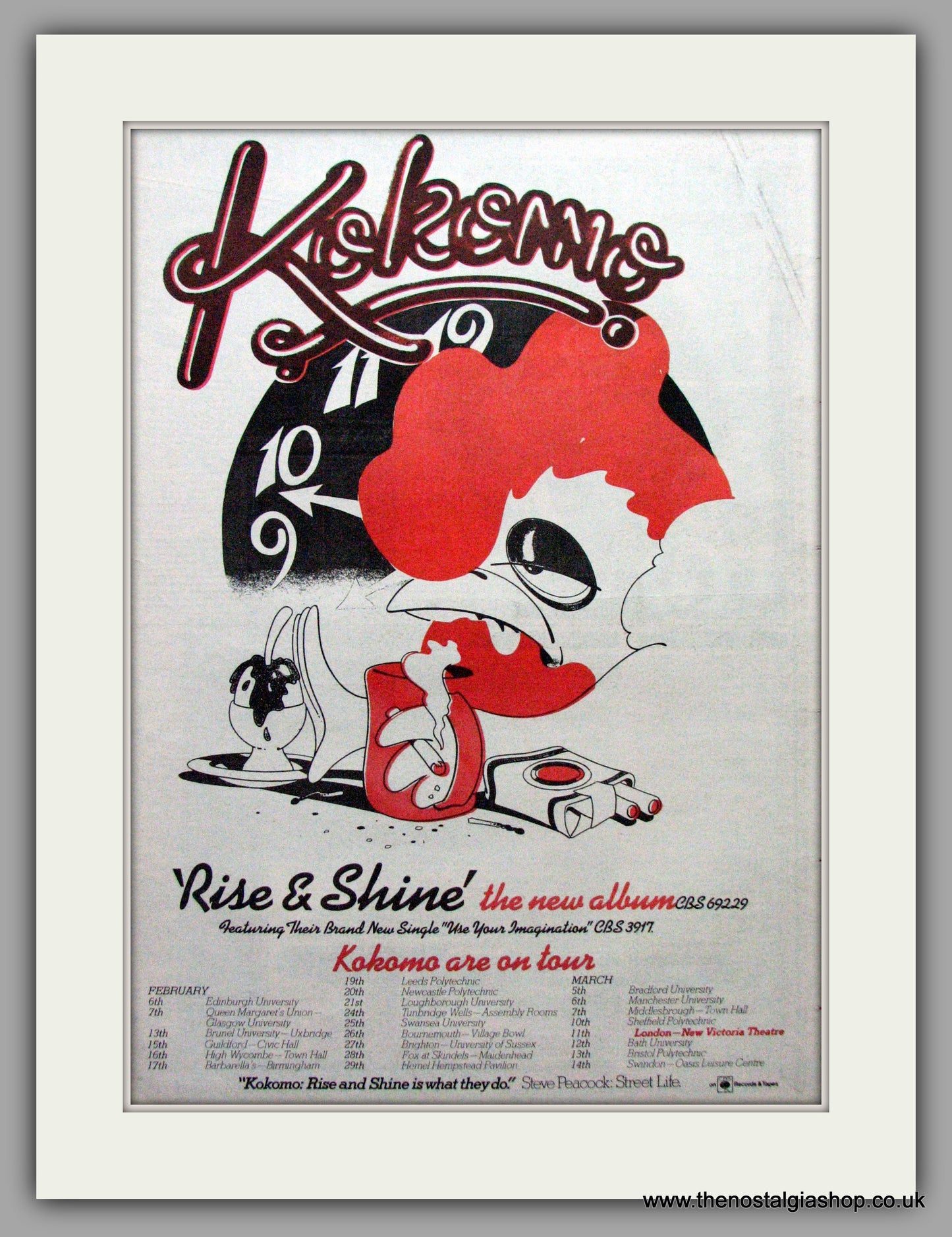 Kokomo. Rise and Shine. Vintage Advert 1976 (ref AD9618)