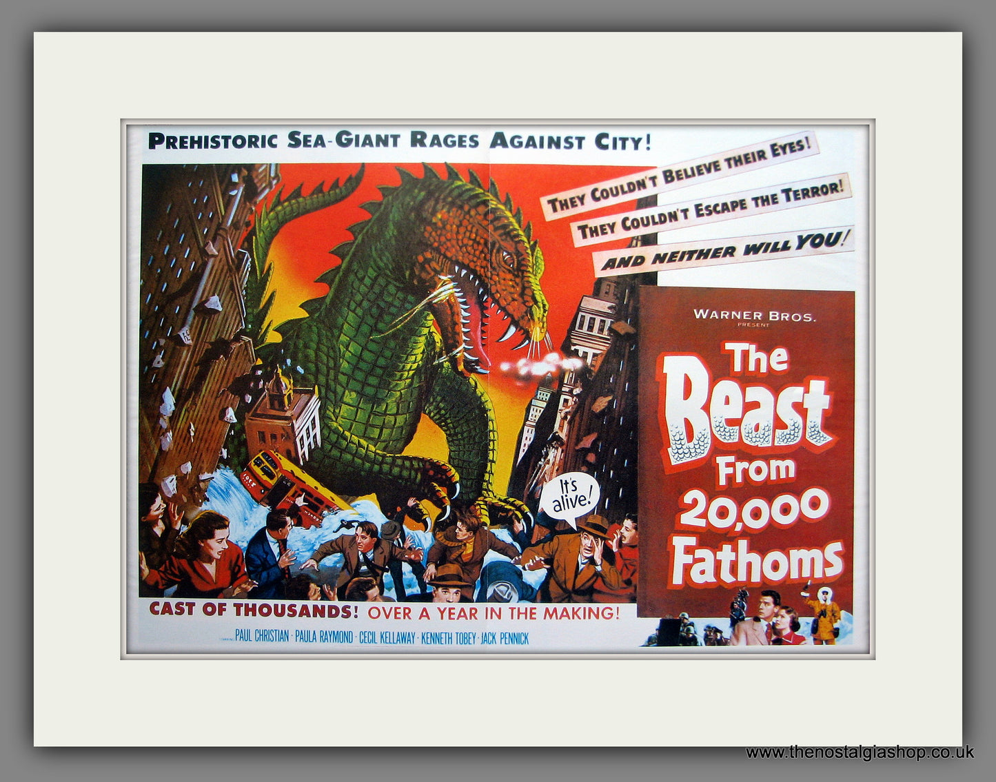 The Beast From 20,000 Fathoms. 1990's Reproduction Print (ref AD54991)