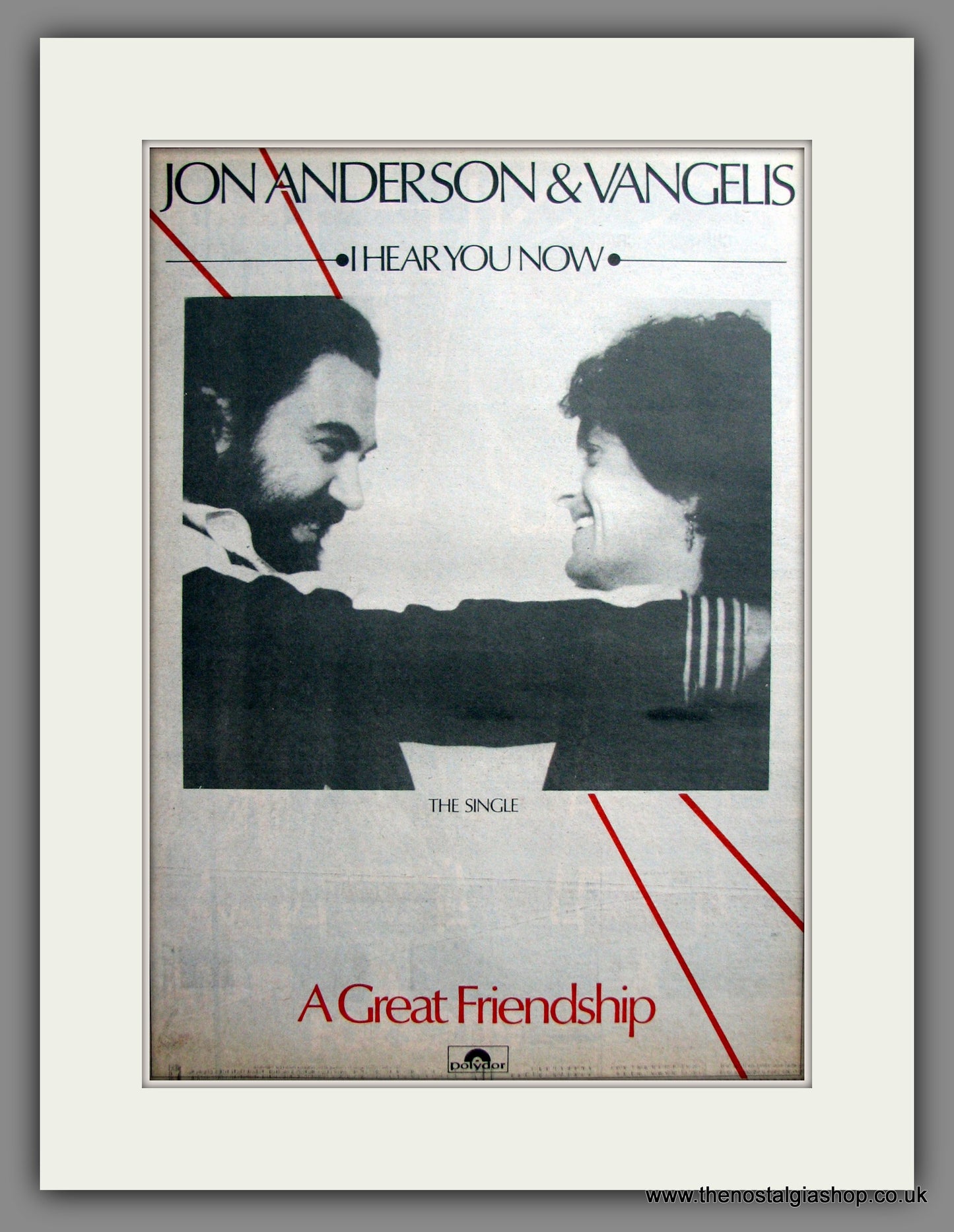 Jon Anderson & Vangelis. I Hear You Now. Original Advert 1979 (ref AD12286)