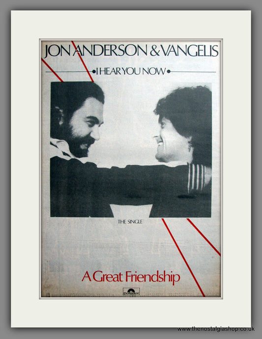 Jon Anderson & Vangelis. I Hear You Now. Original Advert 1979 (ref AD12286)