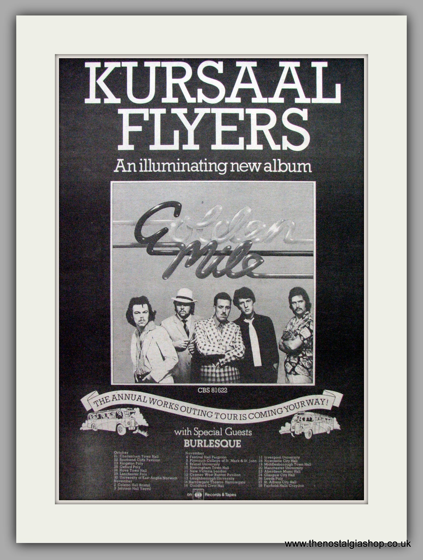 Kursaal Flyers. Golden Mile. Vintage Advert 1976 (ref AD9635)
