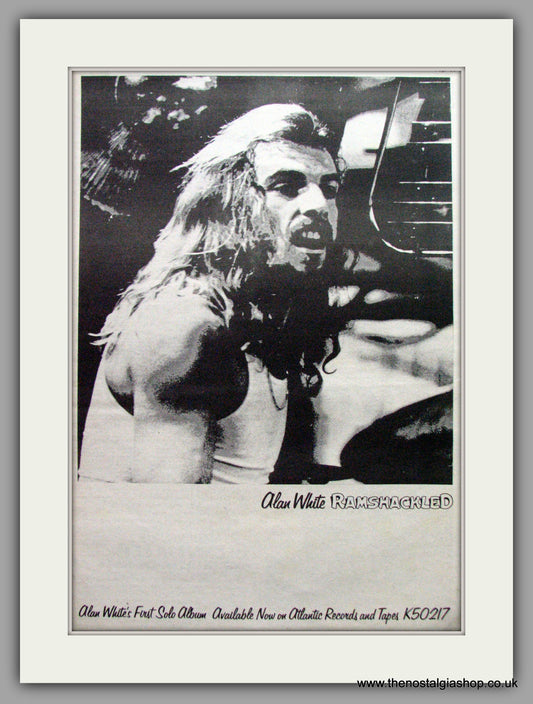 Alan White. Ramshackled. Vintage Advert 1976 (ref AD9639)