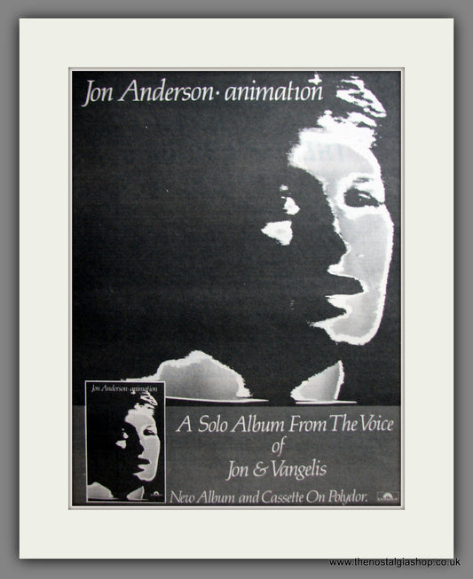 Jon Anderson. Animation. Original Advert 1982 (ref AD12309)