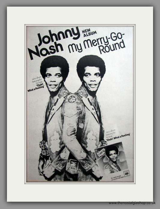 Johnny Nash. My Merry- Go- Round. Original Advert 1975 (ref AD12395)